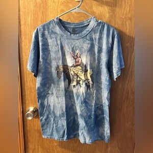 The Mountain Native American Indian On Horse The Dye Size M